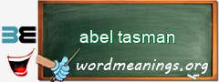 WordMeaning blackboard for abel tasman